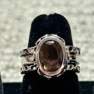 Silpada Smoky Quartz Scroll 925 Sterling Silver Three-Ring Stacking Set